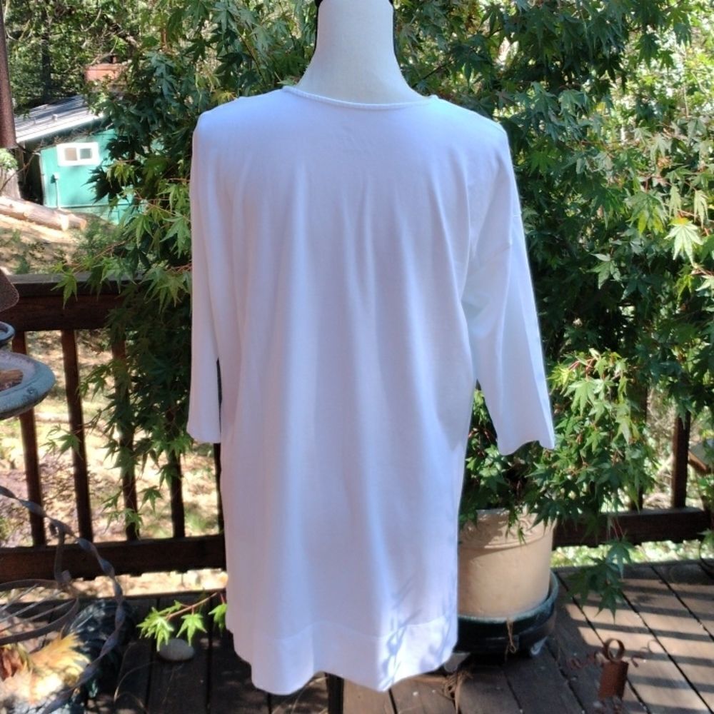 J.Jill White Baller Sleeve Knit Tunic - Picture 3 of 8